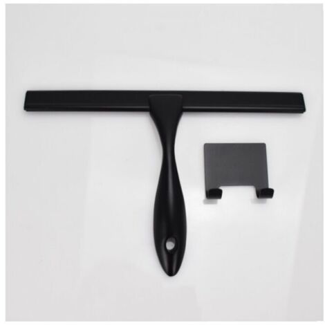Tergivetro multiuso in acciaio inox nero opaco da 25 cm per bagni, porte doccia, specchi, piastrelle e finestrini auto.