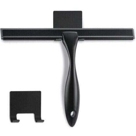 Tergivetro per doccia - 25,4 cm - Nero opaco - Tergivetro multifunzionale in acciaio inox per bagno, porte della doccia, specchi, piastrelle e finestrini dell'auto - 100% antigraffio
