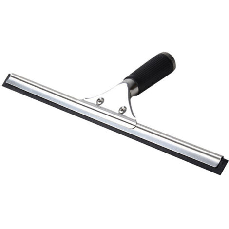 Tergivetro professionale da 40 cm, pulitore per vetri con labbro in gomma flessibile e manico in plastica di alta qualità.