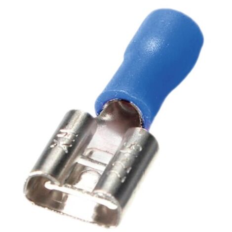 Terminal aislado enchufable hembra plano 5,6/2,5mm Azul 50 uds