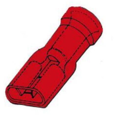 TERMINAL AISLADO HEMBRA 6.4mm - ROJO