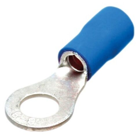 Terminal aislado redondo 10,5/2,5mm Azul 50 uds