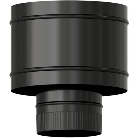 Terminal antirrevocante estufa vitrificado negro ø 120 mm. sombrero tubo  chimenea, sombrero tubo humo, sombrero tubo calefacción