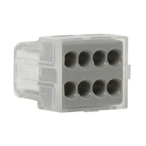 Terminal automático 8 agujeros 1.5 a 2.5 mm² gris 6 piezas