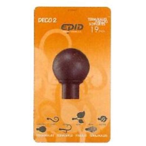 Terminal barra cortina EPID garona 19 mm metal burdeo-oro