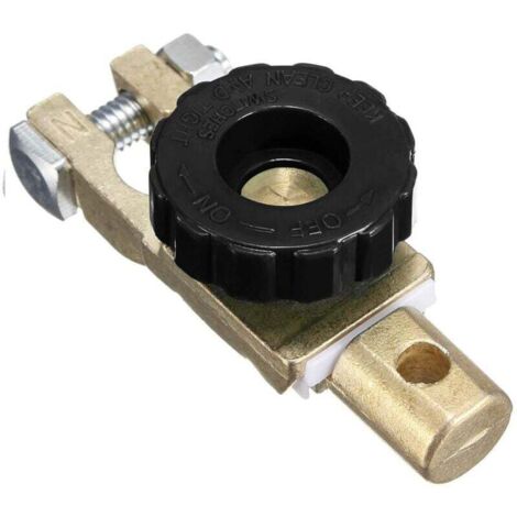 Terminal de batería de 12 V y 24 V para coche, interruptor de corte de batería, aislador con botón negro para coche, camión, barco, poste superior.