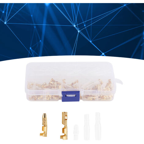 [Terminal de câble] 120Pcs Connecteurs en PVC et cuivre doré isolés 3,5mm facile et rapide pour véhicules instruments électriques