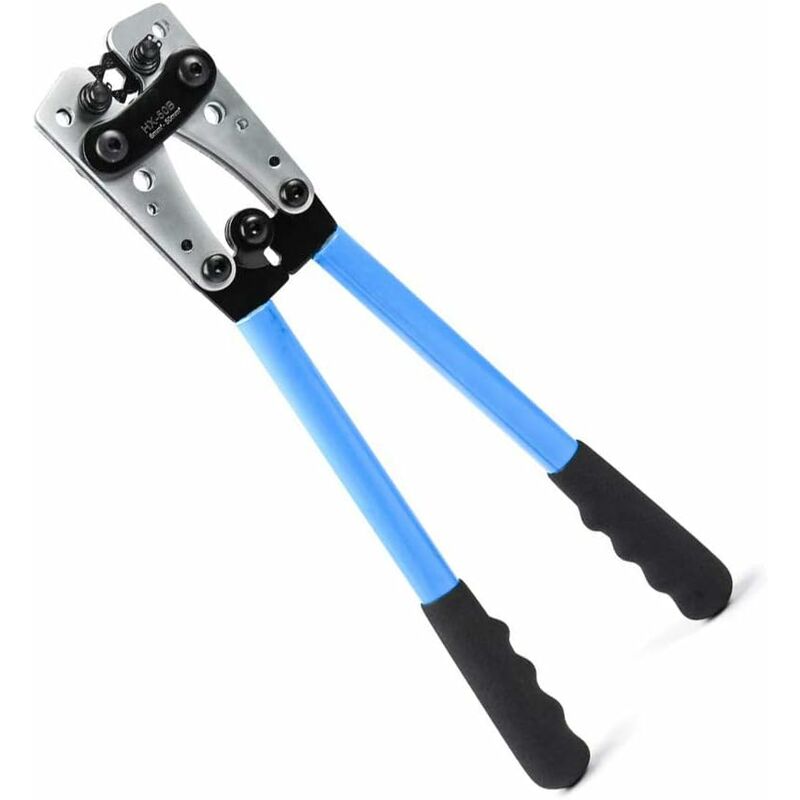 

Terminal de cable de batería HX-50B Herramientas para engarzar Alicates de electricista para engarzar cables de 6-50 mm² (AWG 8-1 / 0) con la placa