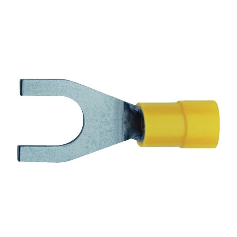 

Cembre - Terminal de cable Tenedor 6 mm PreAislados Amarillo Agujero 3,5