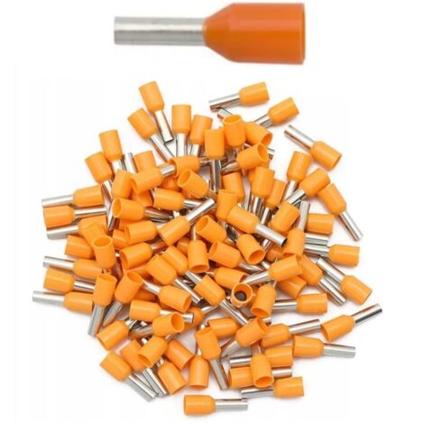 Terminal de casquillo aislado 0,50/8 naranja (100 uds.)