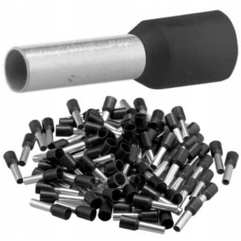 Terminal de casquillo aislado 6.0/12 negro (100 uds.)