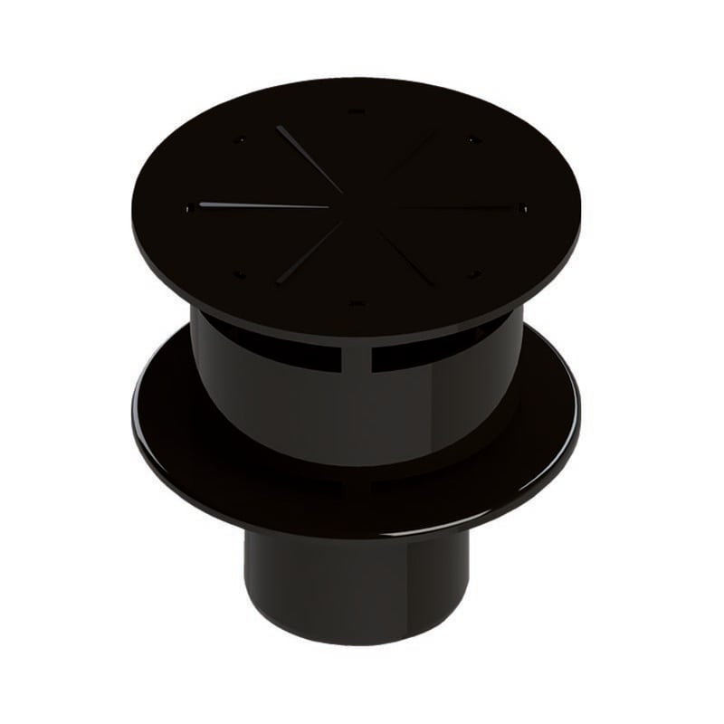 Terminal de cheminée en pvc noir d.80mm