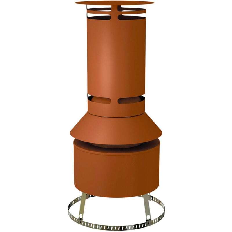 Terminal de mitron avec joint et collier (20-28) C9 Brun Ø80