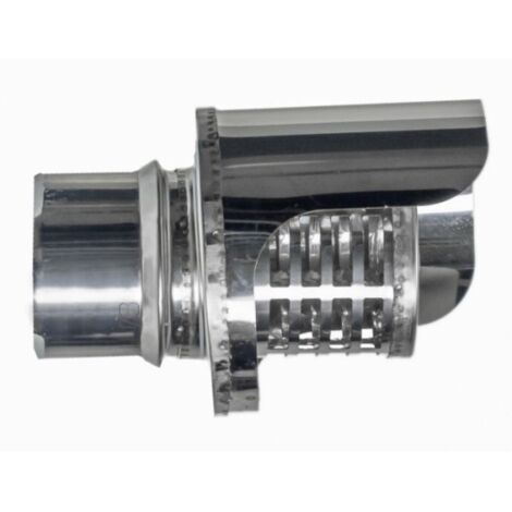 Terminal Estufa Pellet Horiz Ø80Mm Inox Antilluvia Exojo