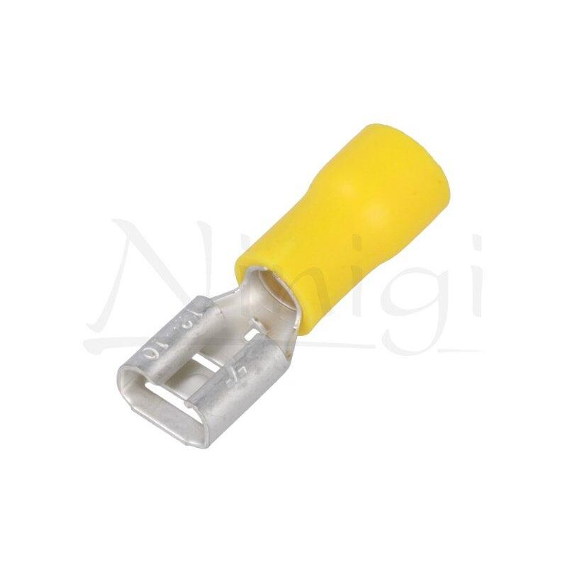 

Terminal Faston Hembra 6,3mm PreAislado AMARILLO