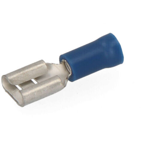 Terminal faston preaislado hembra 6,3 mm, blister 10 uds
