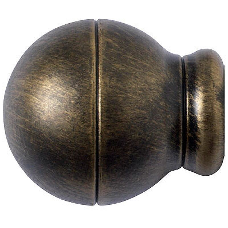 

Riel Chyc - Terminal forja esfera rayada Ø 20 mm. negro / oro juego 2 piezas