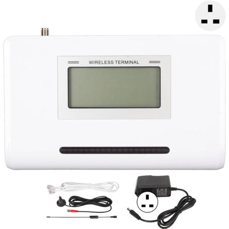 Terminal GSM Fixe avec Écran 4G Quadri-Bande, Signal Fort, Identification Appelant, Port RJ11, Alimentation 100‑240V, Prise UK