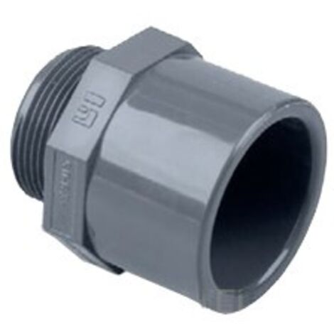 TERMINAL MÂLE EN PVC - HIDROTEN Dimensions : Ø75mm x 2.1/2" x 2.1/2