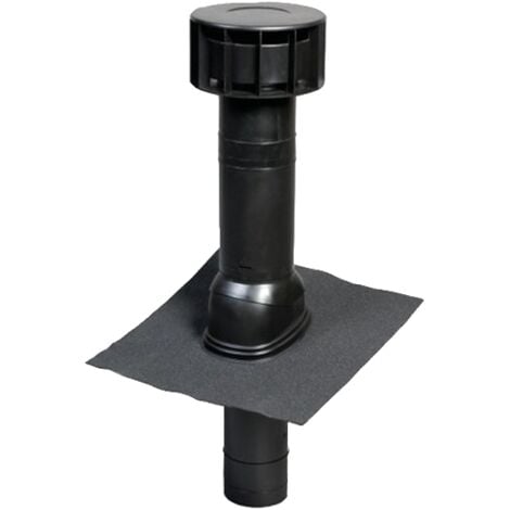 UBBINK Terminal MULTIVENT Ø 131 mm pour toit avec pente de 25° à 45° noir - 189556