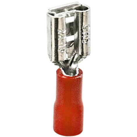 Terminal preaislado faston hembra AFH 1.5/6.3 rojo 10 uds