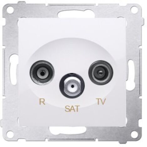 Terminal/terminal RTV-SAT, atenuador RTV 1.0dB SAT 1.0dB, blanco Simon54