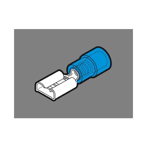 Terminale a innesto femmina 4,8×0,5 blu, conf.  CEMBF-F405-P