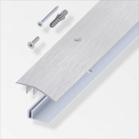 Terminale a scivolo per parquet grigio spazzolato 100 cm