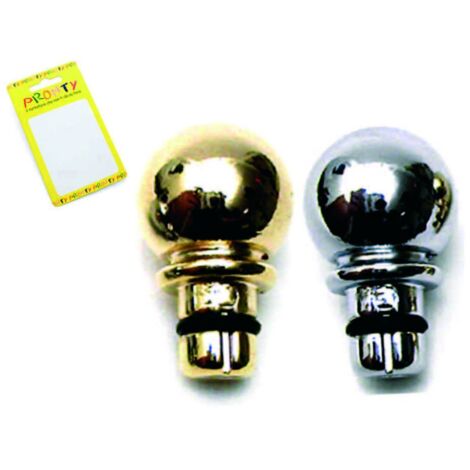 Terminale a sfera per tubo - Specifiche: cromo conf. bl.2 pz. - 12 bl
