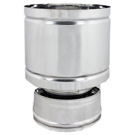 Terminale antivento a botte acciaio inox  Diam. 130x180DK