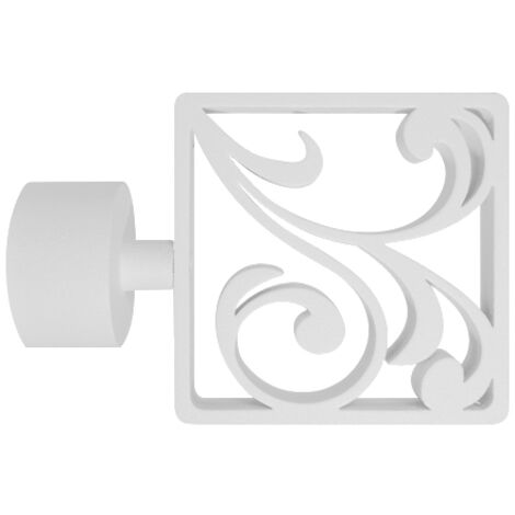 TERMINALE ARABESCUE D.28MM BIANCO