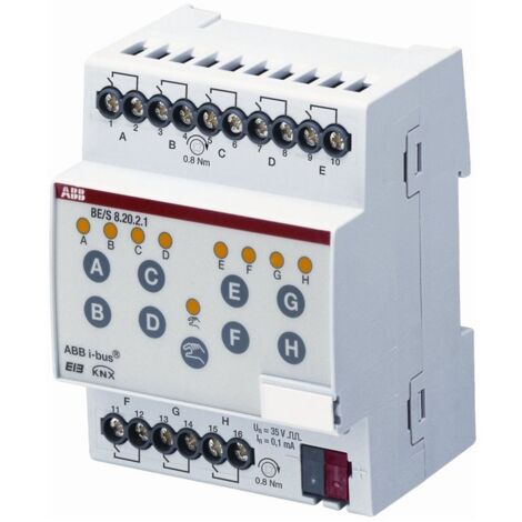 Terminale di ingresso binario Abb KNX BE/S 8.20.2.1, 8 canali, KNXE003