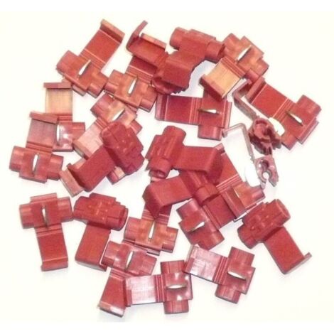 Terminale elettrico auto-spellante rosso – Confezione da 25 terminali – Capacità fino a 1,5 mm² – Connessione rapida e affidabile