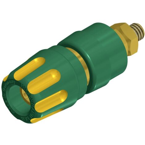 Terminale elettrico SKS-Hirschmann PKI giallo e verde 4 mm