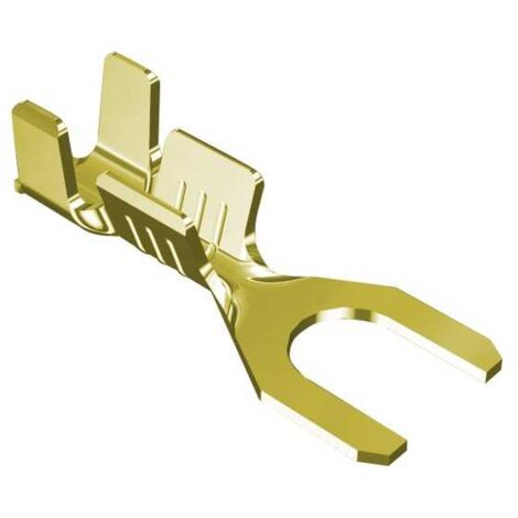 Terminale forcella foro 4mm ottone grezzo