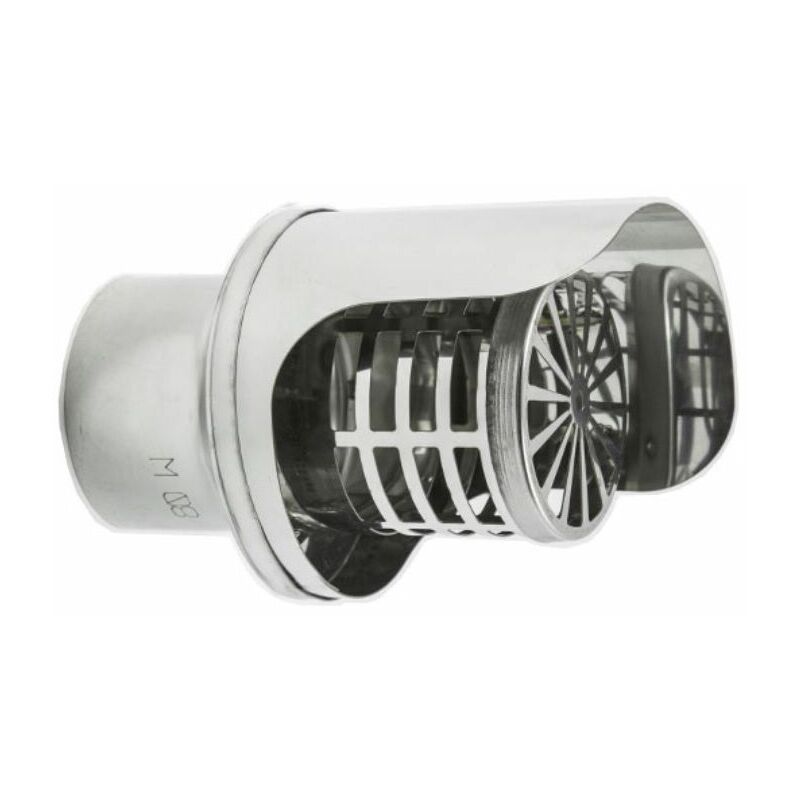 Terminale Scarico Fumi Orizzontale in PP Nero ø80mm Npe