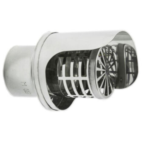 TERMINALE INOX MODELLO ORIZZONTALE D.80. Prezzo per 1 pezzo.