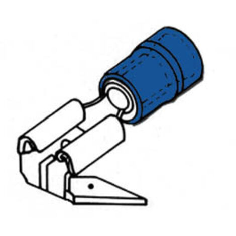 Terminale isolato di tipo misto 6,4 mm - blu