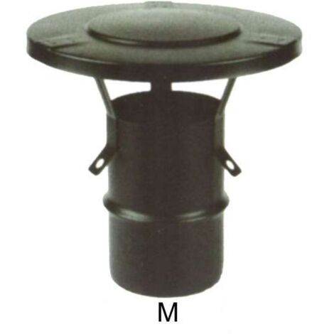 Terminale parapioggia per pellet in inox 8 nero 300 gradi [MARAL]