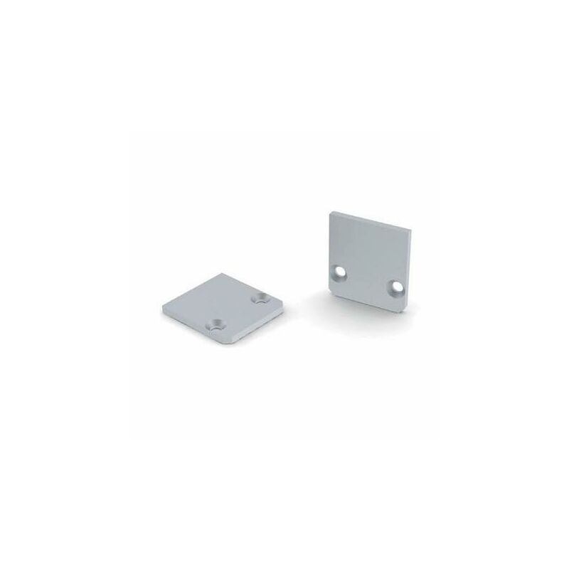 Image of Ledson - anodized aluminium end cap for SL15 fl profile without cable hole - silver