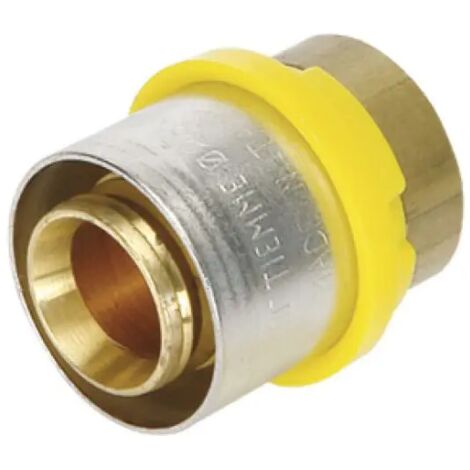 Terminale per tubo multistrato a pressare per gas modello serie 2677 ø26 TIEMME