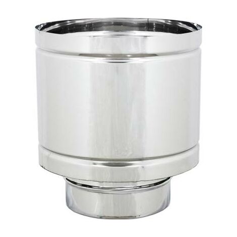 Terminale scarico a botte maschio acciaio inox 304 cm 15 h.cm 25 Zincogroup