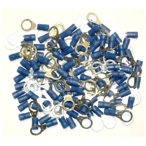 Terminali ad anello blu da 8 mm, confezione da 100 terminali