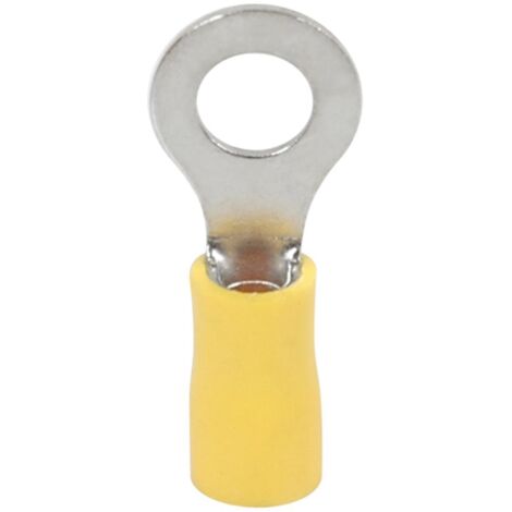 Terminali elettrici  Terminali a crimpare  Punta pre-isolata  Punte di cablaggio pre-isolate  Connettore elettrico  Terminale per cavo  Confezione da 10 capicorda rotonda preIsolee D.6mm Giallo