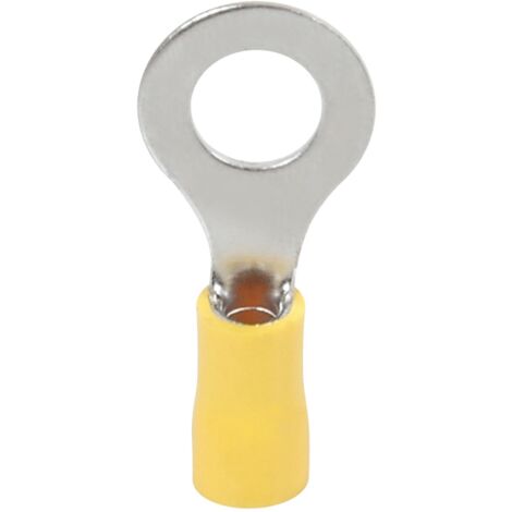 Terminali elettrici  Terminali a crimpare  Punta pre-isolata  Punte di cablaggio pre-isolate  Connettore elettrico  Terminale per cavo  Confezione da 10 capicorda rotonda preIsolee D.8mm Giallo
