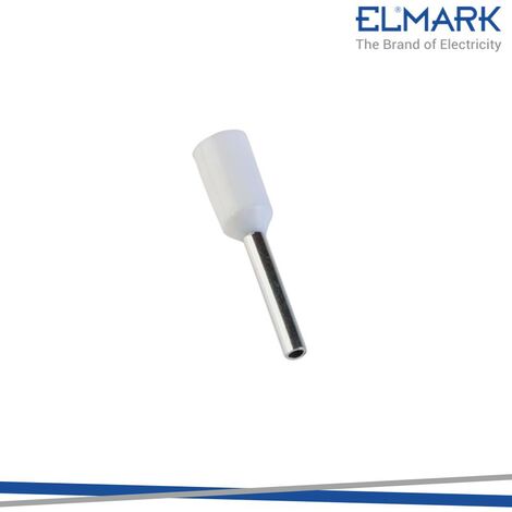 TERMINALI ISOLATI E 0508/BIANCO 0,5MM CONF. 100PZ