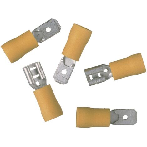 Terminali Isolati Maschio Femmina Connettori Capicorda Elettrici 6,3 mm 10 Pz