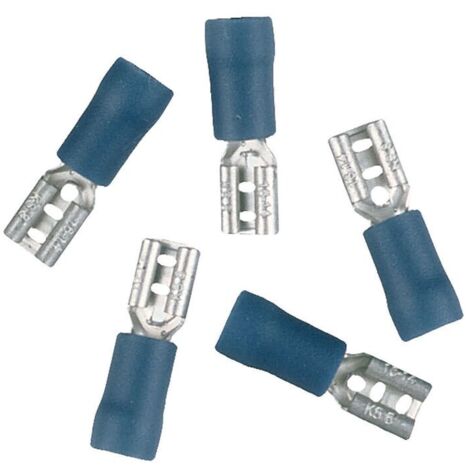 Terminali Piatti Isolati Capicorda Femmina Connettori Elettrici 1,5 2,5 mm 5 Pz