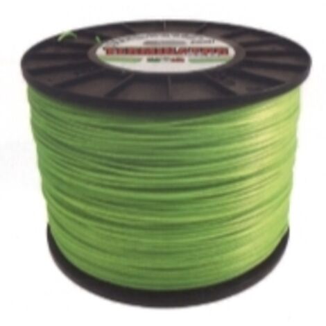TERMINATOR fil de fer pour débroussailleuse vert diamètre carré 4.0 mm longueur 592 mt