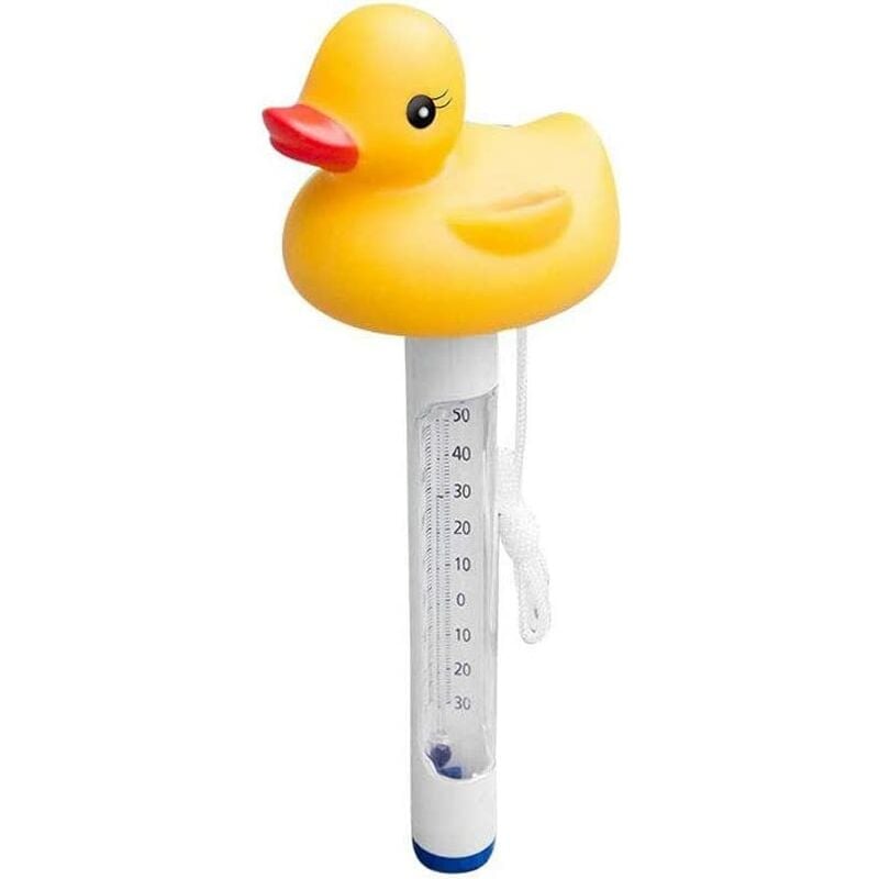 

Termómetro de piscina, termómetro de agua flotante, pantalla de temperatura, humidificador, piscina, spas, hidromasaje, acuario, acuario (pato)